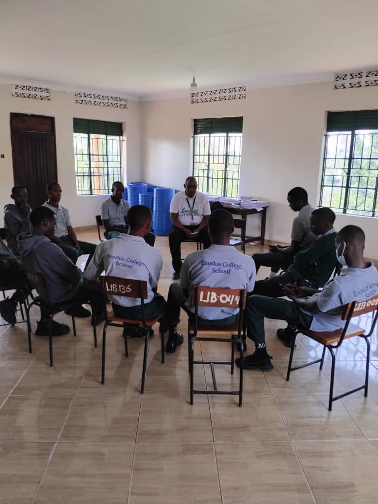 Substance use prevention engagement at Exodus Secondary School in Wakiso.