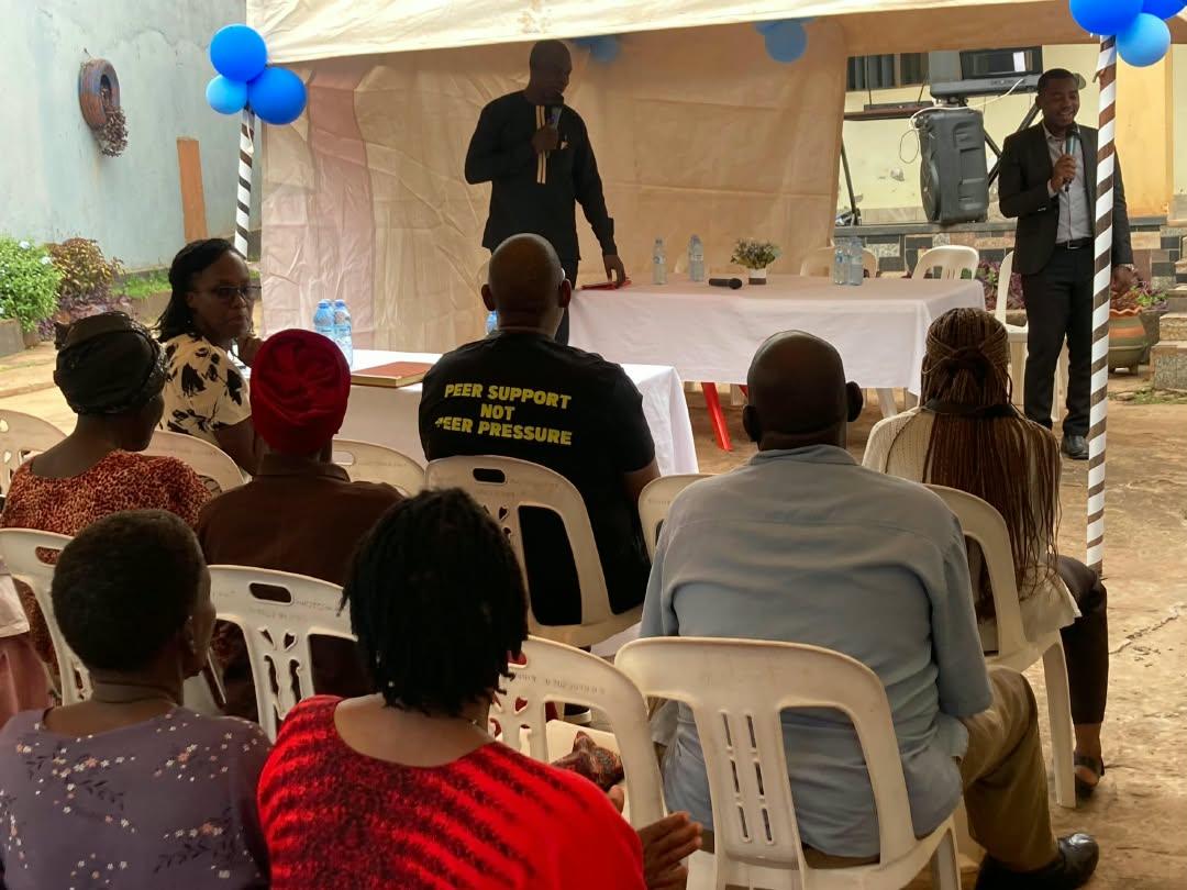 An ADAAM team member presenting to community members