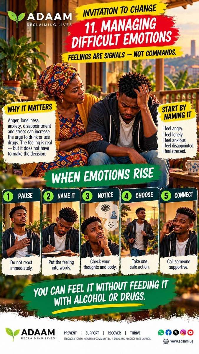 Managing Difficult Emotions — ADAAM’s Invitation to Change material on managing difficult emotions.